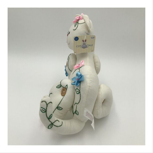 TL Toys Cat Kitten Embroidered Flowers Jointed Stuffed Plush Shelf Sitter 03 Tag - Picture 8 of 11